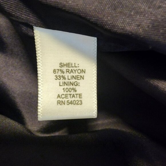 Banana Republic 10 Rayon Linen Sheath Dress Navy Floral Placement Print – EUC - Picture 5 of 9